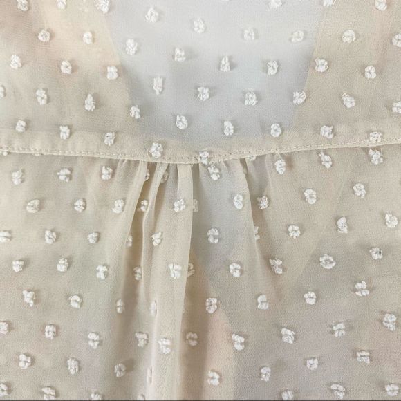 Stitch Fix Ellison Swiss Dot top ivory blouse -M - Picture 13 of 17